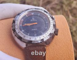 Rare Vintage SANDOZ GMT World Time Internal Rotating Bezel Compressor Watch