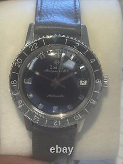 Rare Vintage Zodiac Aerospace GMT 752 934B world time version