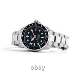 Ratio FreeDiver GMT Black Dial Automatic Diver's 200M Men's Watch RTF051