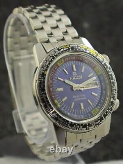 Ricoh World Time GMT-61215A Automatic Men Watch Day/Date 21J Fully Working Order