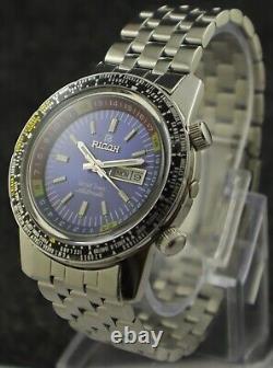 Ricoh World Time GMT-61215A Automatic Men Watch Day/Date 21J Fully Working Order