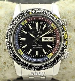 Ricoh World Time GMT-61215A Automatic Men's Watch 21 Jewels Fully Working Order