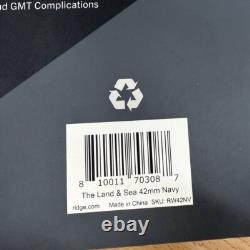 Ridge Land & Sea GMT Watch 42mm, Navy Stainless Steel RW42NV