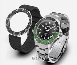 Ridge Land & Sea GMT Watch 42mm, Royal Black, Stainless Steel