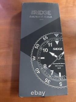 Ridge Land & Sea GMT Watch 42mm, Royal Black, Stainless Steel