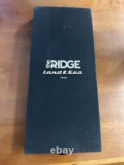 Ridge Land & Sea GMT Watch 42mm, Royal Black, Stainless Steel