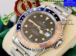 Rolex 16700 Box & Papers GMT-Master 1991 FADED Bezel Patina 40mm Pepsi Steel