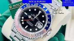 Rolex 16710 GMT-Master II Box & Papers 1991 Oyster Perpetual Steel Mens Watch