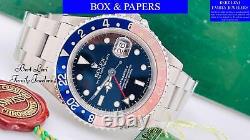 Rolex 16710 GMT-Master II Box & Papers 1991 Oyster Perpetual Steel Mens Watch