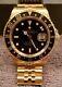 Rolex 16718 GMT Master II 18k Yellow Gold Mens Watch with RARE Jubilee Bracelet