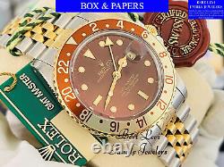 Rolex 16753 Box & Papers GMT-Master Root Beer Oyster Perpetual Date 1985