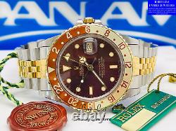 Rolex 16753 Box & Papers GMT-Master Root Beer Oyster Perpetual Date 1985