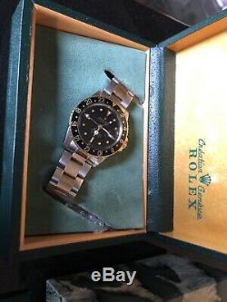 Rolex 16753 Nipple Dial Two Tone GMT Oyster Bracelet. Original Box And Book 1982