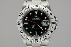 Rolex Explorer II 16550 Black Dial Stainless Steel Vintage Watch 1980s 9 Million