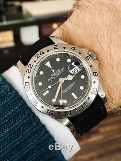 Rolex Explorer II 16570 Black Dial Red GMT Hand Mens watch + authenticity card