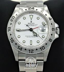 Rolex Explorer II 16570 GMT Oyster Date White Dial Box Papers Mint Condition
