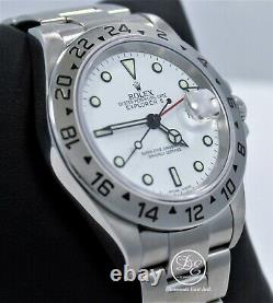 Rolex Explorer II 16570 GMT Oyster Date White Dial Box Papers Mint Condition