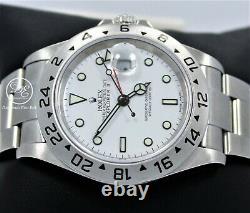 Rolex Explorer II 16570 GMT Oyster Date White Dial Box Papers Mint Condition