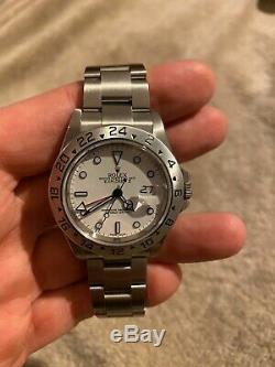 Rolex Explorer II 16570 Mens Automatic Watch White Dial Stainless Steel 40mm