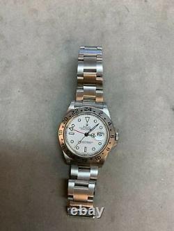 Rolex Explorer II SS Auto 40mm White Dial SS Oyster Bracelet 16570 Sold As-Is