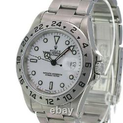 Rolex Explorer II Watch Mens Stainless Steel Polar White Dial 16570 40mm
