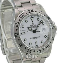 Rolex Explorer II Watch Mens Stainless Steel Polar White Dial 16570 40mm