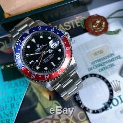 Rolex GMT Master 16700 BLRO T25 Dial Pepsi Serviced Full Set