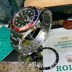 Rolex GMT Master 16700 BLRO T25 Dial Pepsi Serviced Full Set