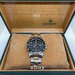 Rolex GMT Master 16753 Steel & 18k Gold Wrist Watch Nipple Markers & Black Dial