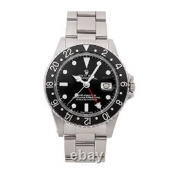 Rolex GMT-Master Auto 40mm Stainless Steel Mens Oyster Bracelet Watch Date 1675