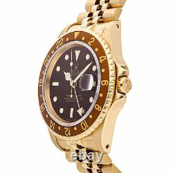 Rolex GMT-Master Auto 40mm Yellow Gold Mens Jubilee Bracelet Watch Date 16758