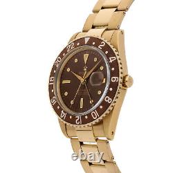 Rolex GMT-Master Automatic 40mm Yellow Gold Mens Bracelet Watch Date 1675
