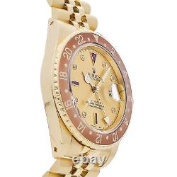 Rolex GMT-Master Automatic 40mm Yellow Gold Mens Jubilee Bracelet Watch 16758
