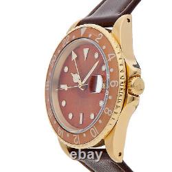 Rolex GMT-Master Automatic 40mm Yellow Gold Mens Strap Watch Date 16758