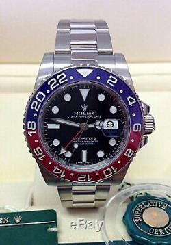 Rolex GMT Master II 116719BLRO White Gold Pepsi Black Dial BOX AND PAPERS 2017