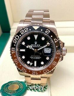 Rolex GMT Master II 126715CHNR Rose Gold 40mm Black Dial 2020 With Papers UNWORN