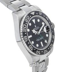Rolex GMT-Master II Auto 40mm Steel Mens Oyster Bracelet Watch Date 116710LN