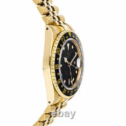 Rolex GMT Master II Auto 40mm Yellow Gold Mens Jubilee Bracelet Watch Date 16718