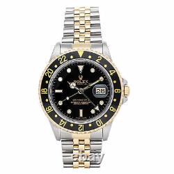 Rolex GMT-Master II Auto Steel Gold Mens Jubilee Bracelet Watch Date GMT 16713