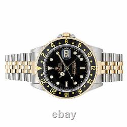 Rolex GMT-Master II Auto Steel Gold Mens Jubilee Bracelet Watch Date GMT 16713