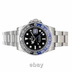 Rolex GMT-Master II Batman Auto Steel Men Oyster Bracelet Watch Date 116710BLNR