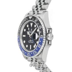 Rolex GMT-Master II Batman Auto Steel Mens Bracelet Watch Date 126710BLNR