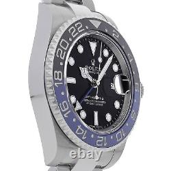 Rolex GMT-Master II Batman Automatic 40mm Steel Mens Bracelet Watch116710BLNR