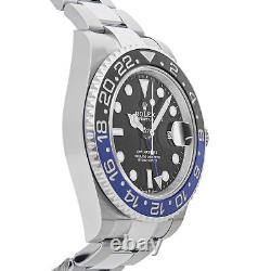 Rolex GMT-Master II Batman Automatic 40mm Steel Mens Bracelet Watch 126710BLNR