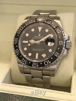 Rolex GMT-Master II Black Dial 116710LN Steel Automatic Men's Watch Box Papers