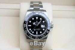 Rolex GMT Master II Black Dial Black Ceramic Bezel Stainless Steel Oyster 116710