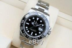 Rolex GMT Master II Black Dial Black Ceramic Bezel Stainless Steel Oyster 116710