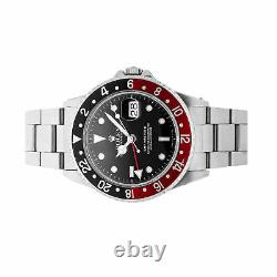 Rolex GMT-Master II Coke Auto 40mm Steel Mens Oyster Bracelet Watch Date 16710