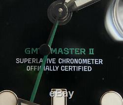 Rolex GMT-Master II Men's Swiss Watch 40mm Z-serial Green Black Complete 116710N