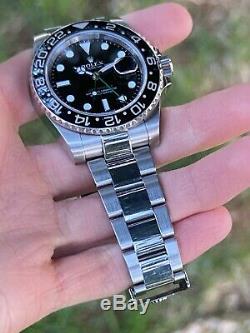 Rolex GMT-Master II Men's Swiss Watch 40mm Z-serial Green Black Complete 116710N